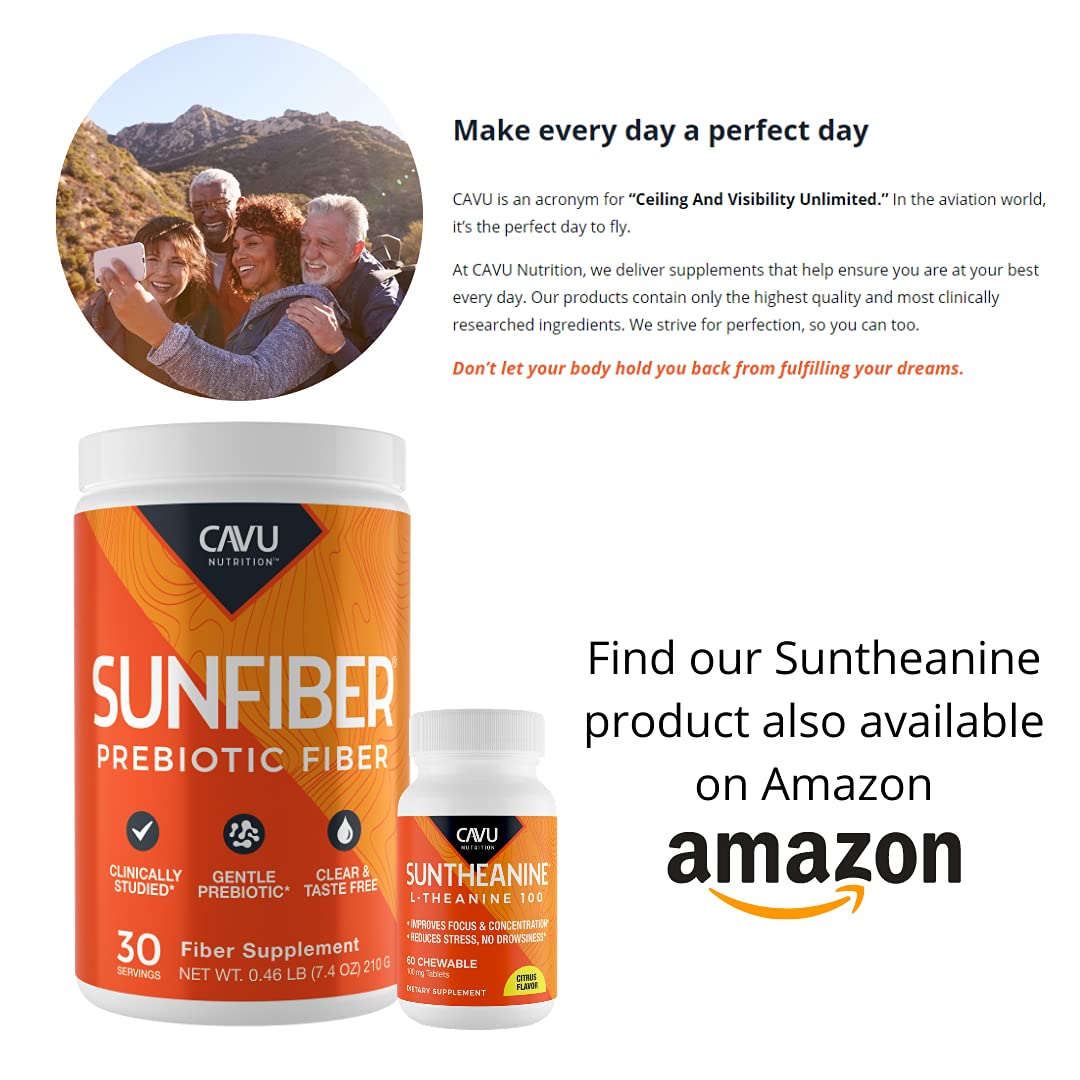 CAVU NUTRITION Sunfiber 290g nutritional information