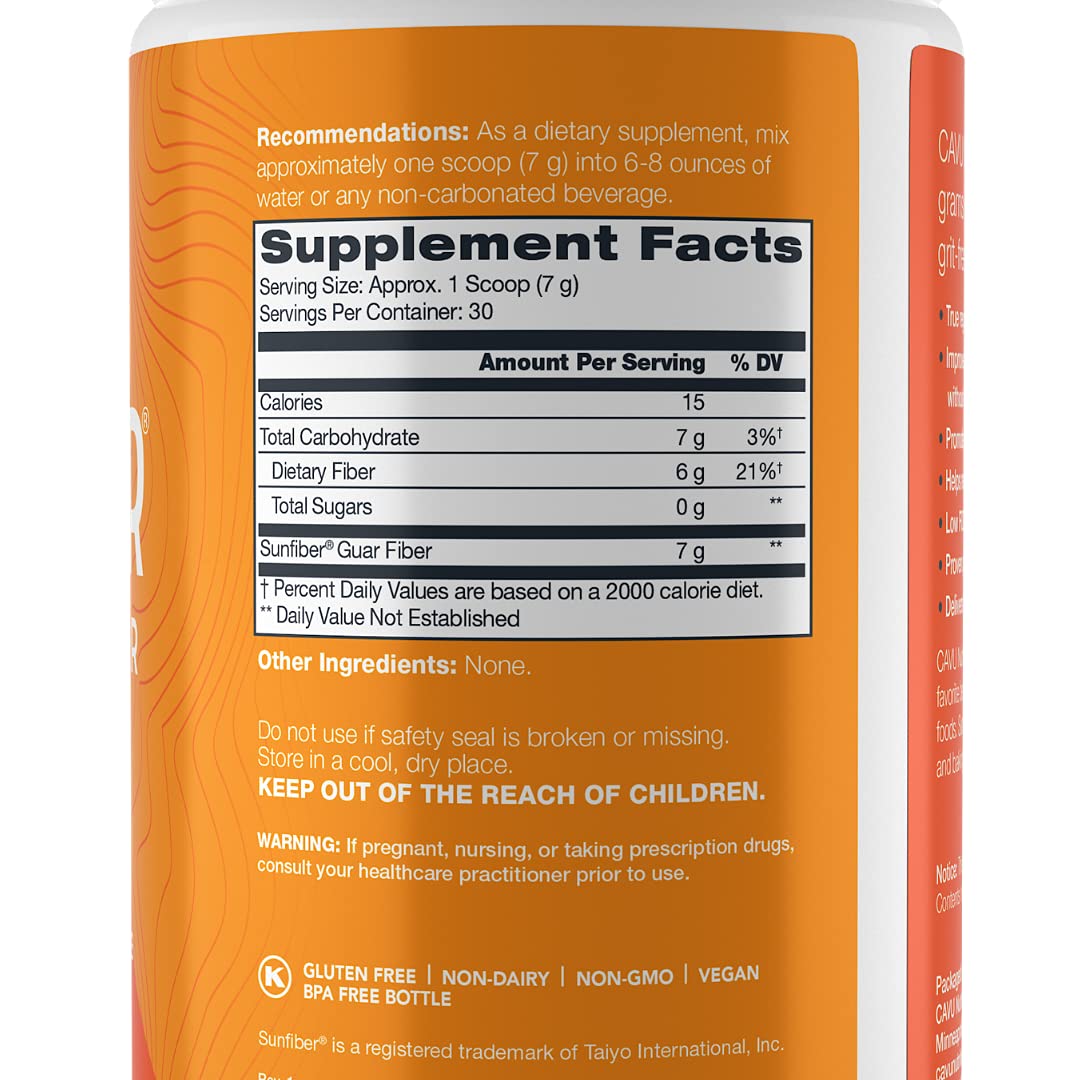 CAVU NUTRITION Sunfiber 290g powder close-up