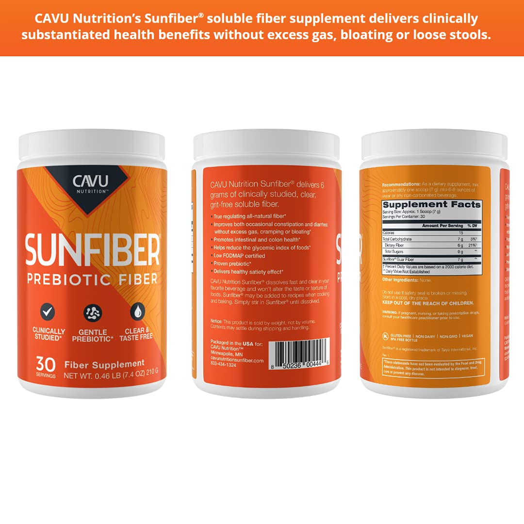 CAVU NUTRITION Sunfiber 290g serving suggestion