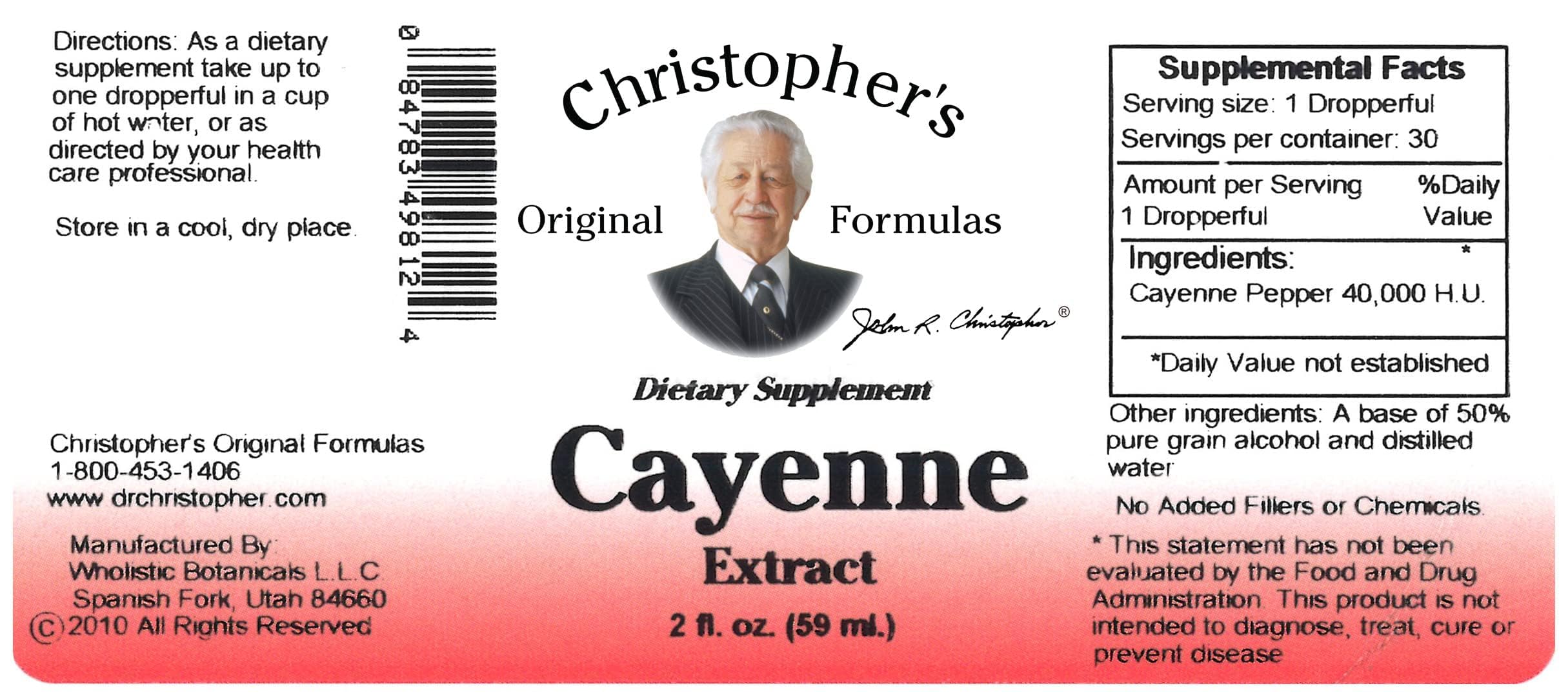 Cayenne Pepper Liquid ingredients list