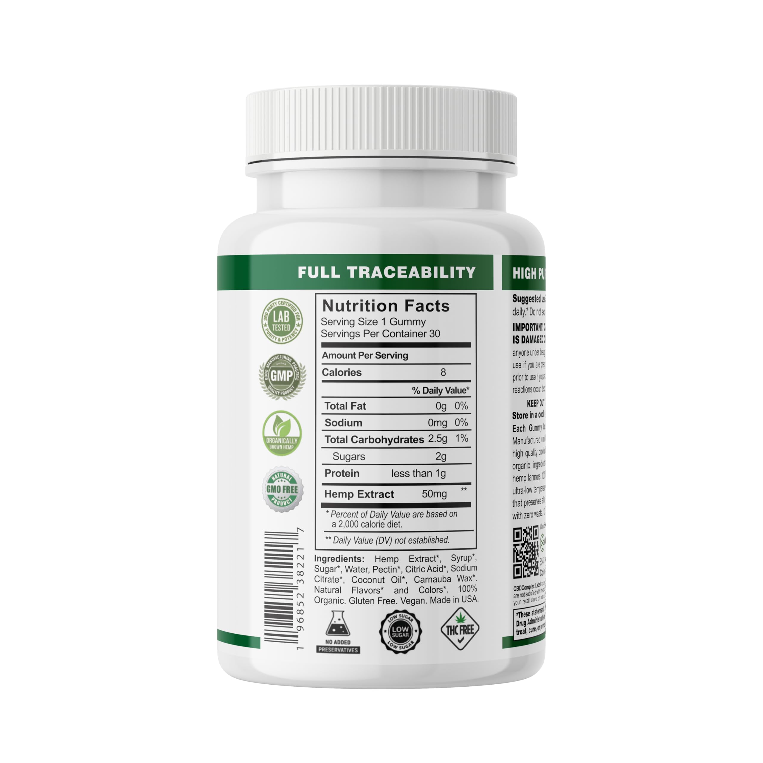 Cbdcomplex Labs Omega 3-6-9 Gummies on a wooden table