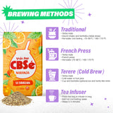 CBSé Yerba Mate Loose Leaf Tea 500g back view with nutritional information