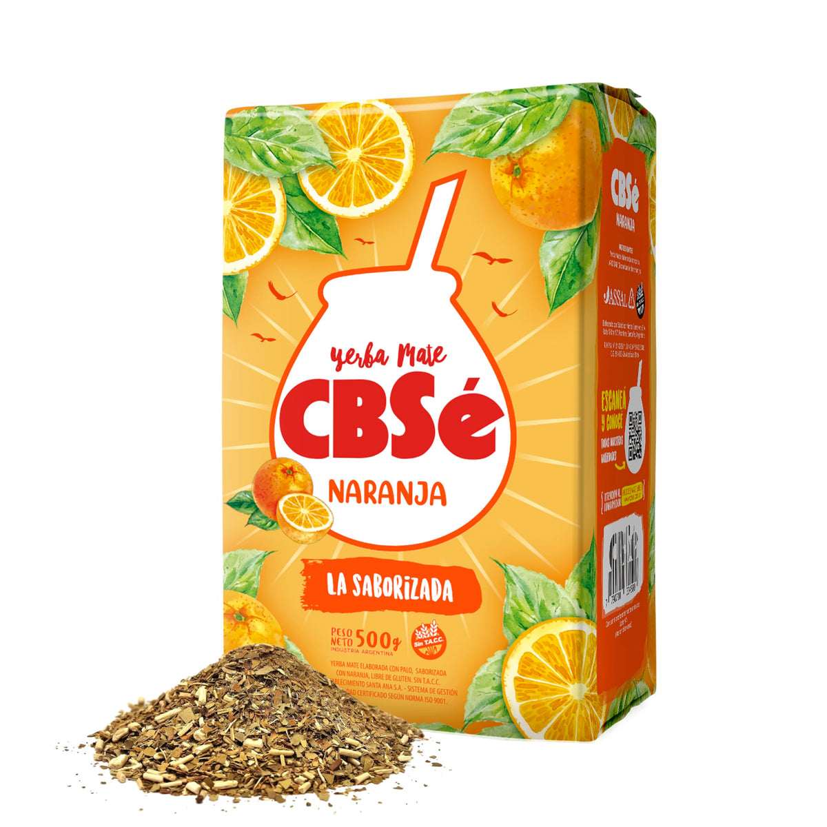 CBSé Yerba Mate Loose Leaf Tea 500g front view with packaging