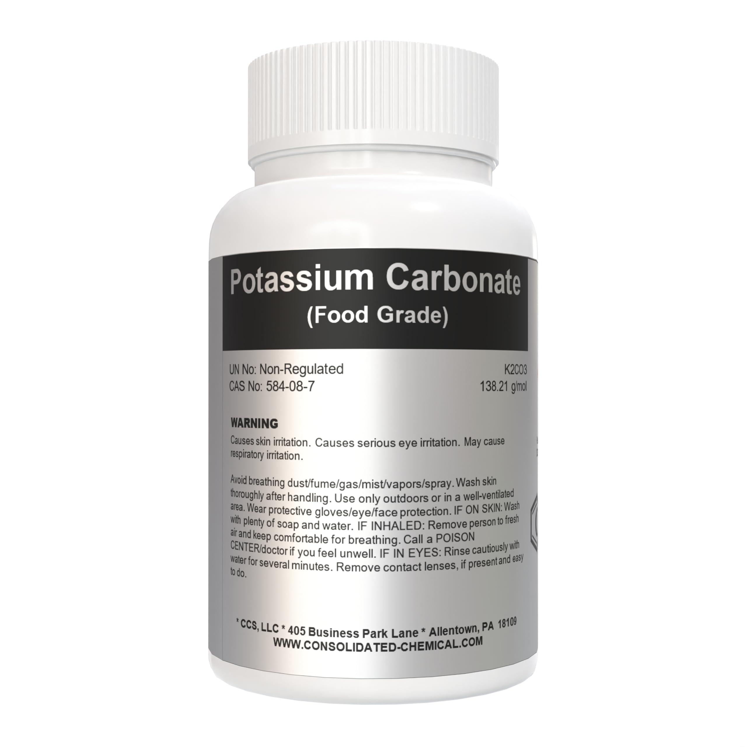 CCS Potassium Carbonate 907g front view