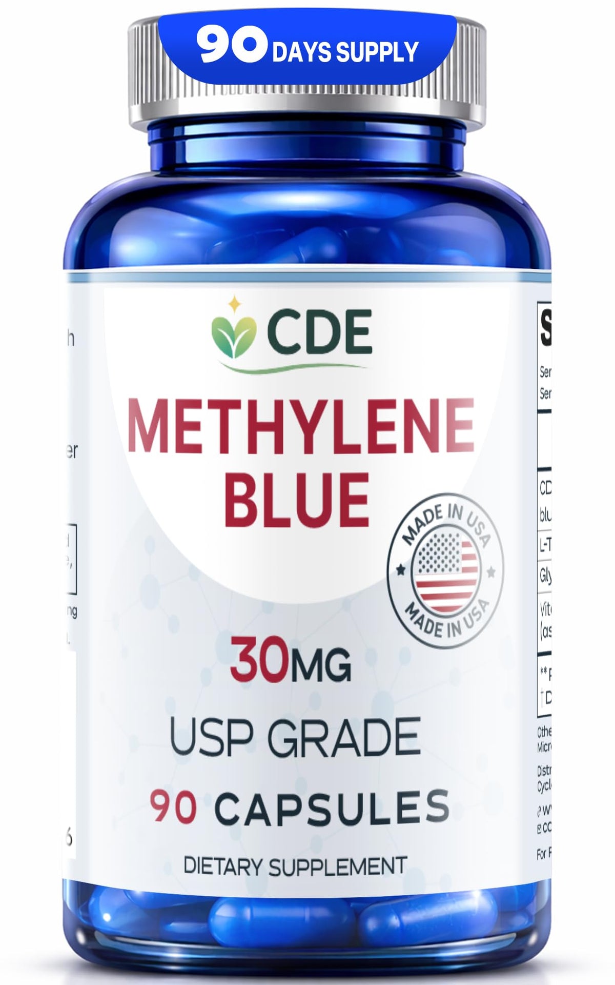 CDE CDEMBC Capsules 30mg bottle front view