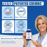 CDE CDEMBC Capsules 30mg bottle on a wooden table
