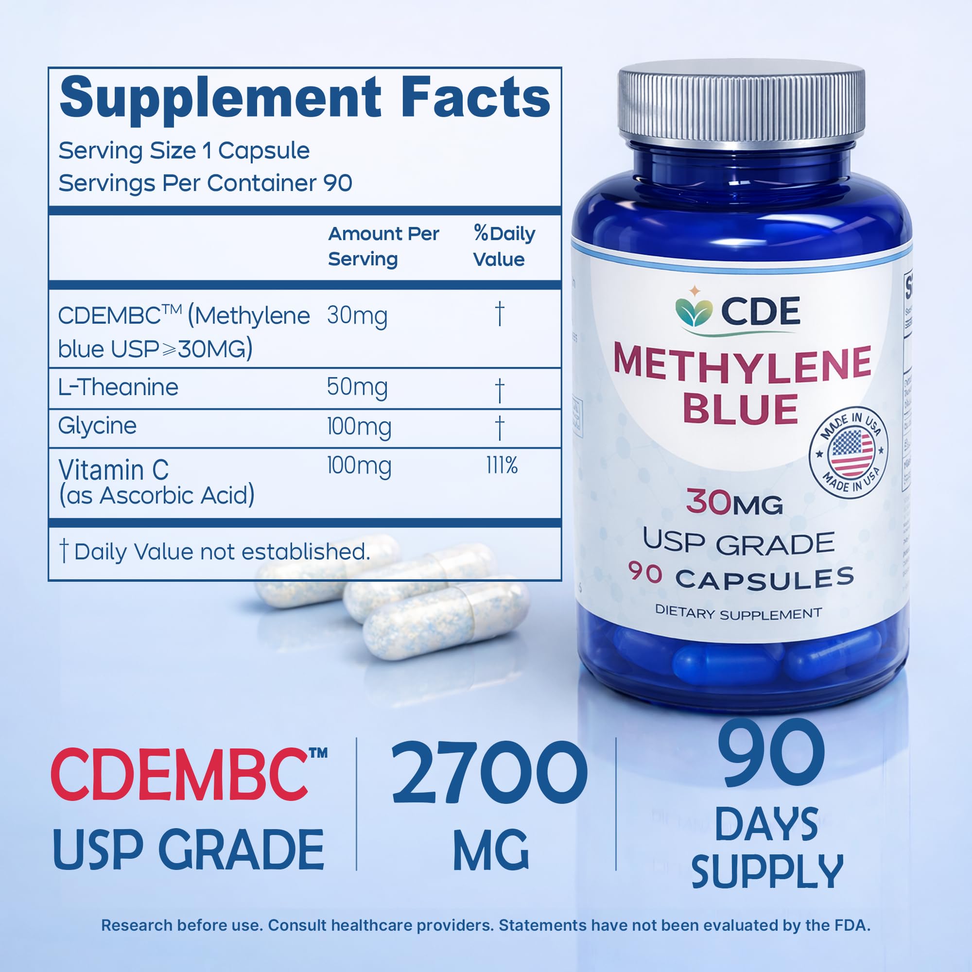 CDE CDEMBC Capsules 30mg with measuring spoon