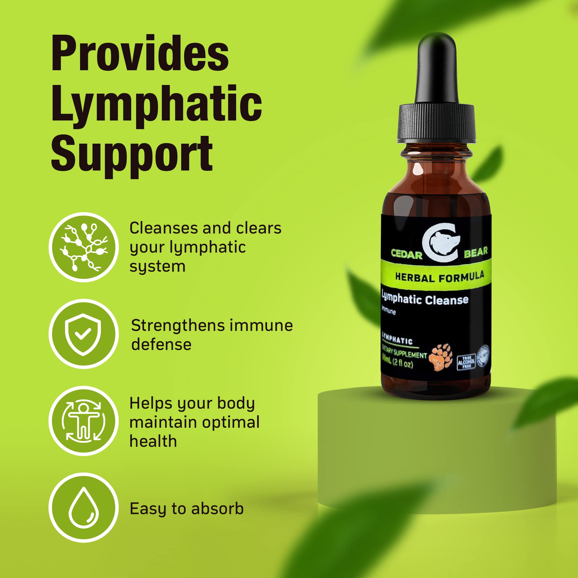 Cedar Bear Naturales Lymphatic Drainage Drops 137g ingredients list