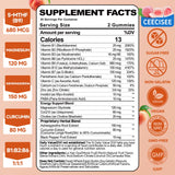 Ceecisee B-Complex Gummies peach flavour close-up