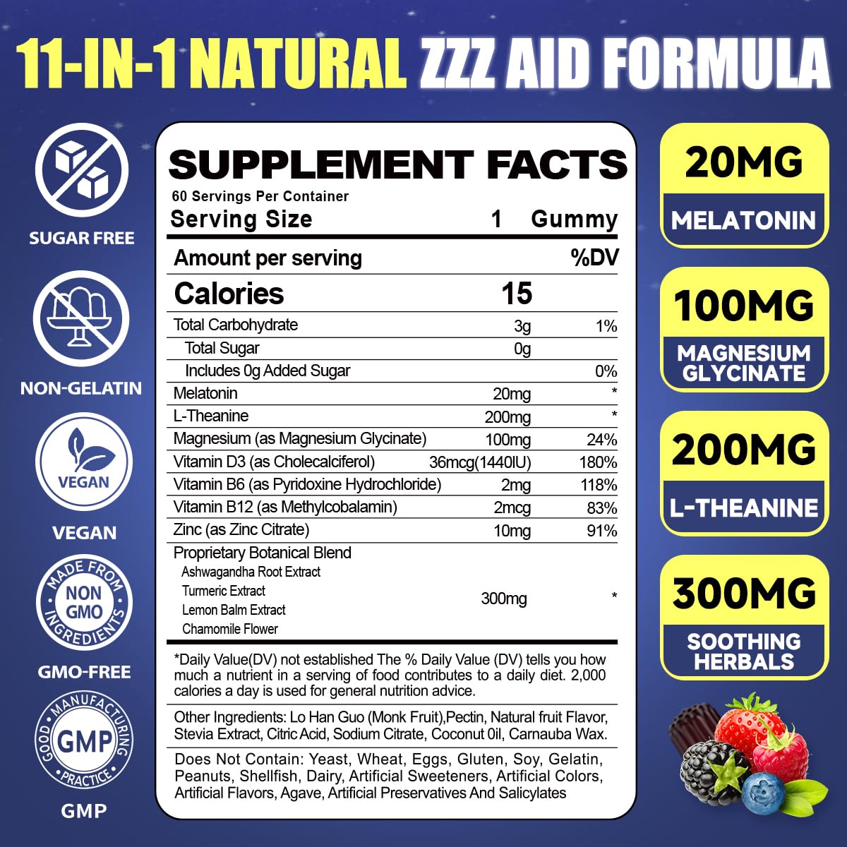 Ceecisee Melatonin Gummies 20mg on a bedside table