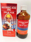 Ceelin Plus apple flavoured zinc syrup bottle front view 299g