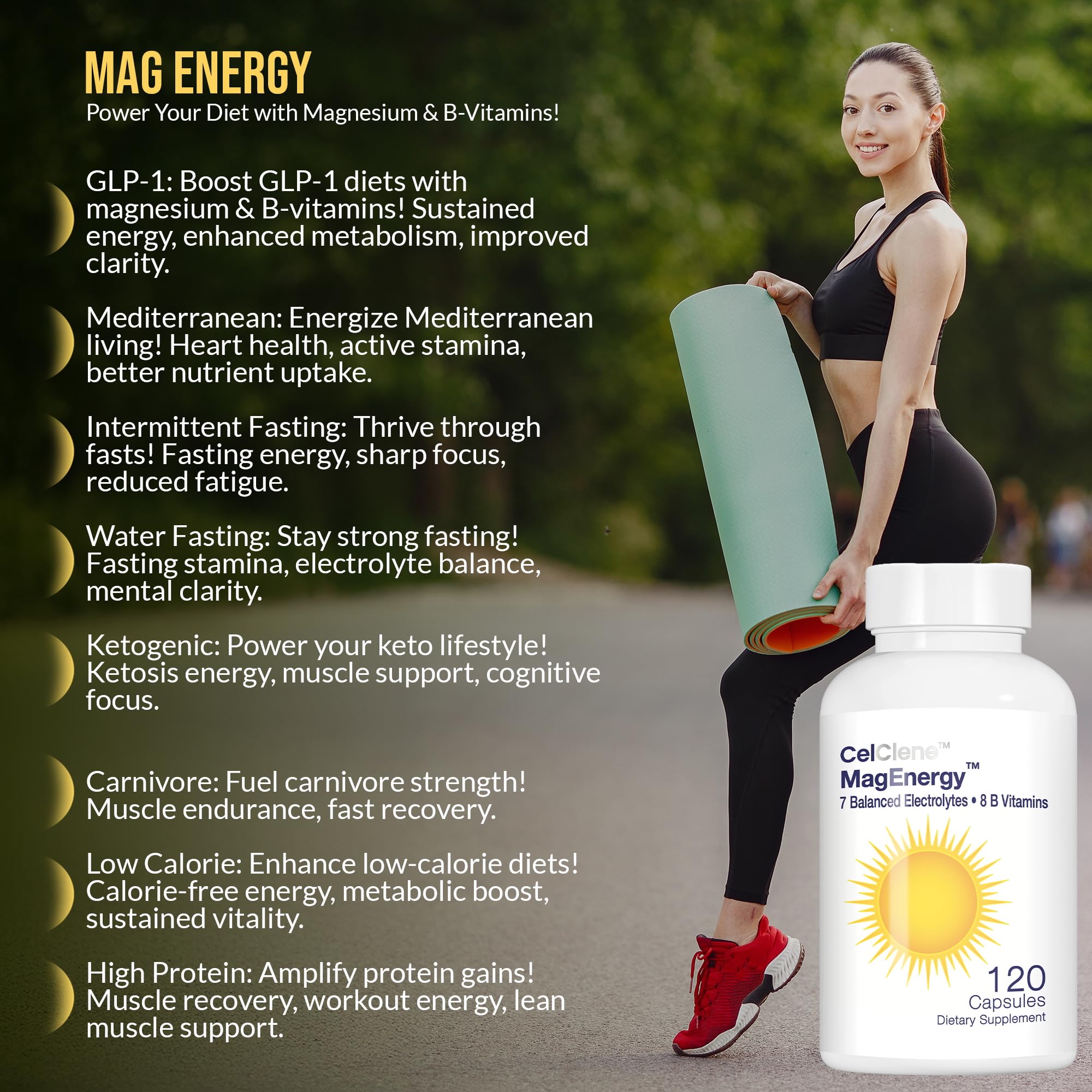 CELCLENE Magnesium Supplement 110g back view