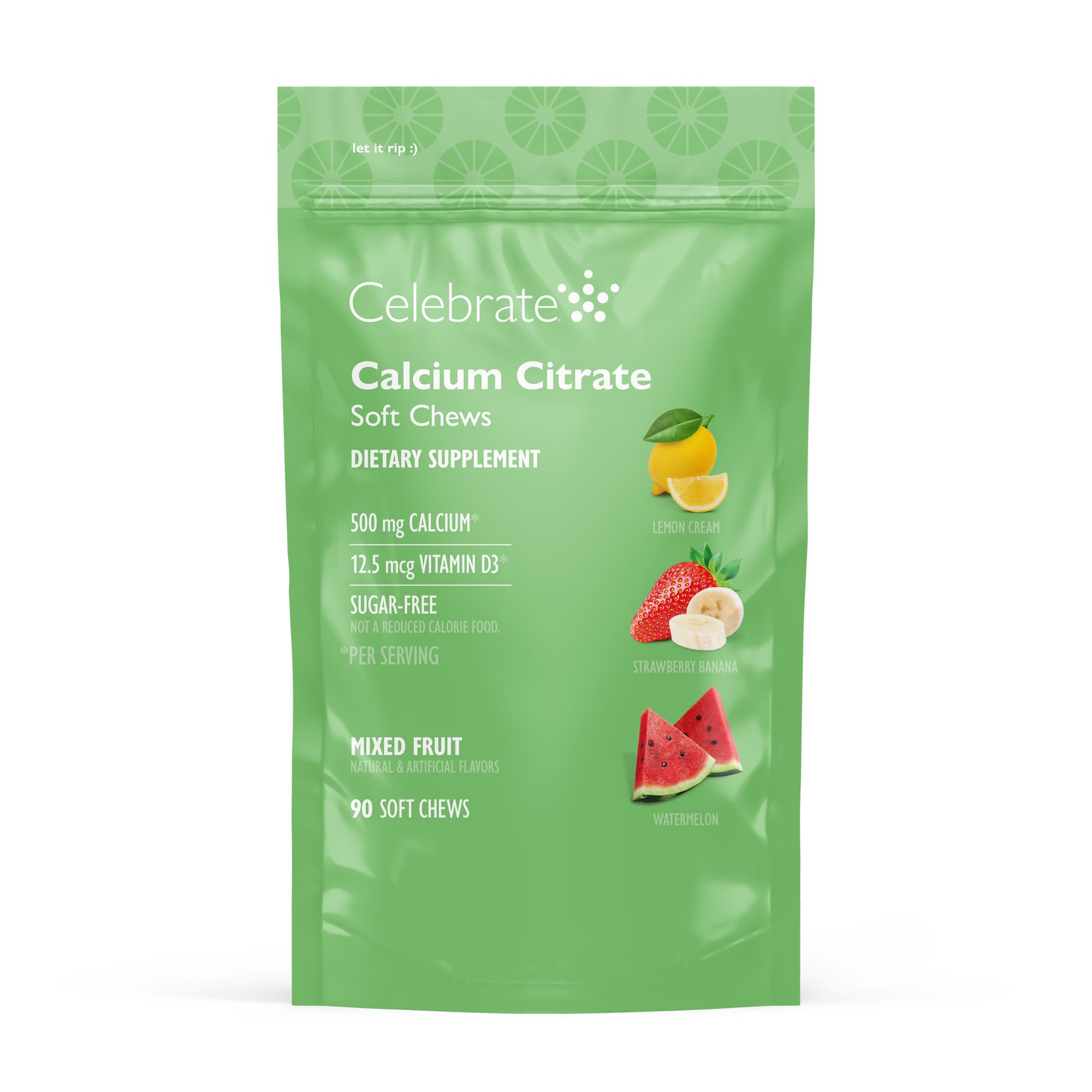 Celebrate Bariatric Calcium Citrate Chews front view packaging