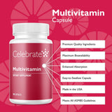 Celebrate Bariatric Multivitamin 90 Capsules side view