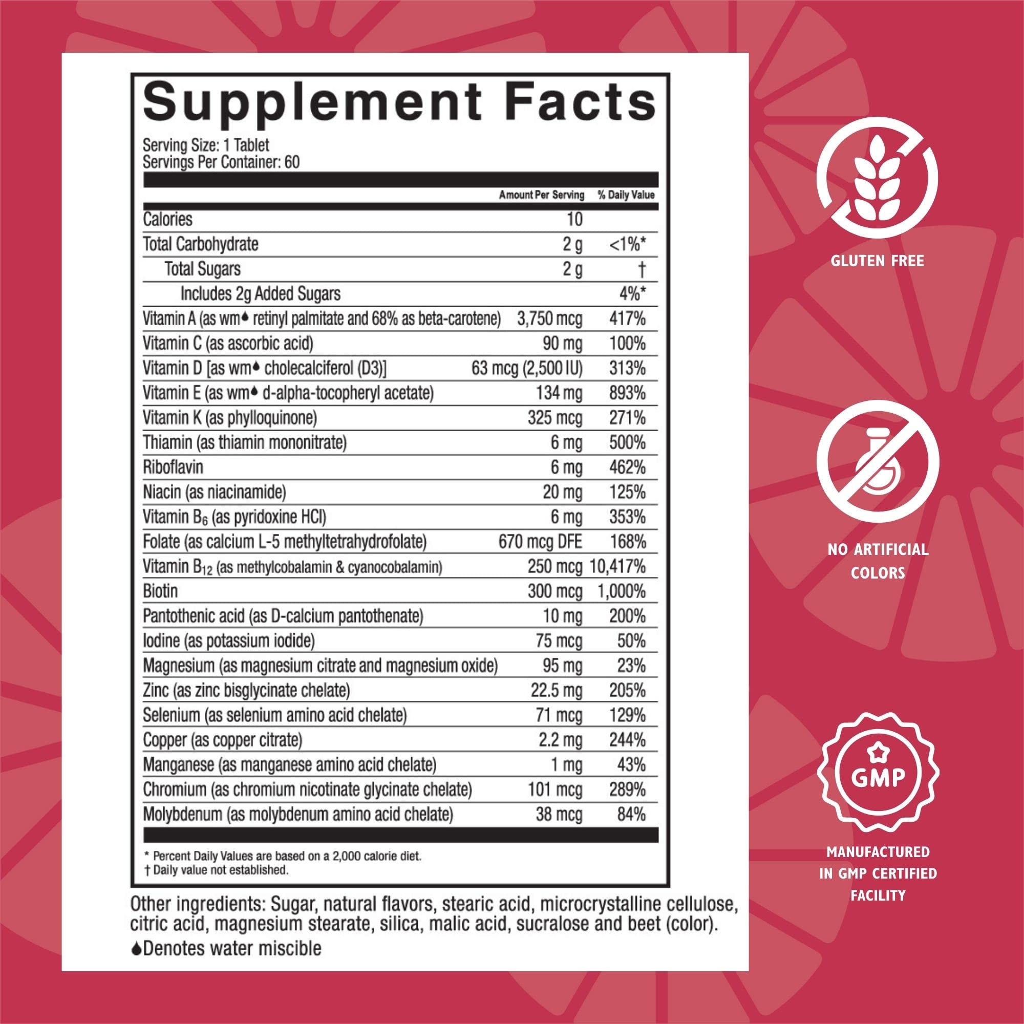Celebrate Bariatric Multivitamin Chewable Tablets side view