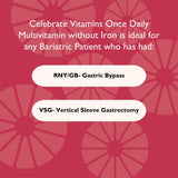 Celebrate Bariatric Multivitamin Chewables with a glass of water