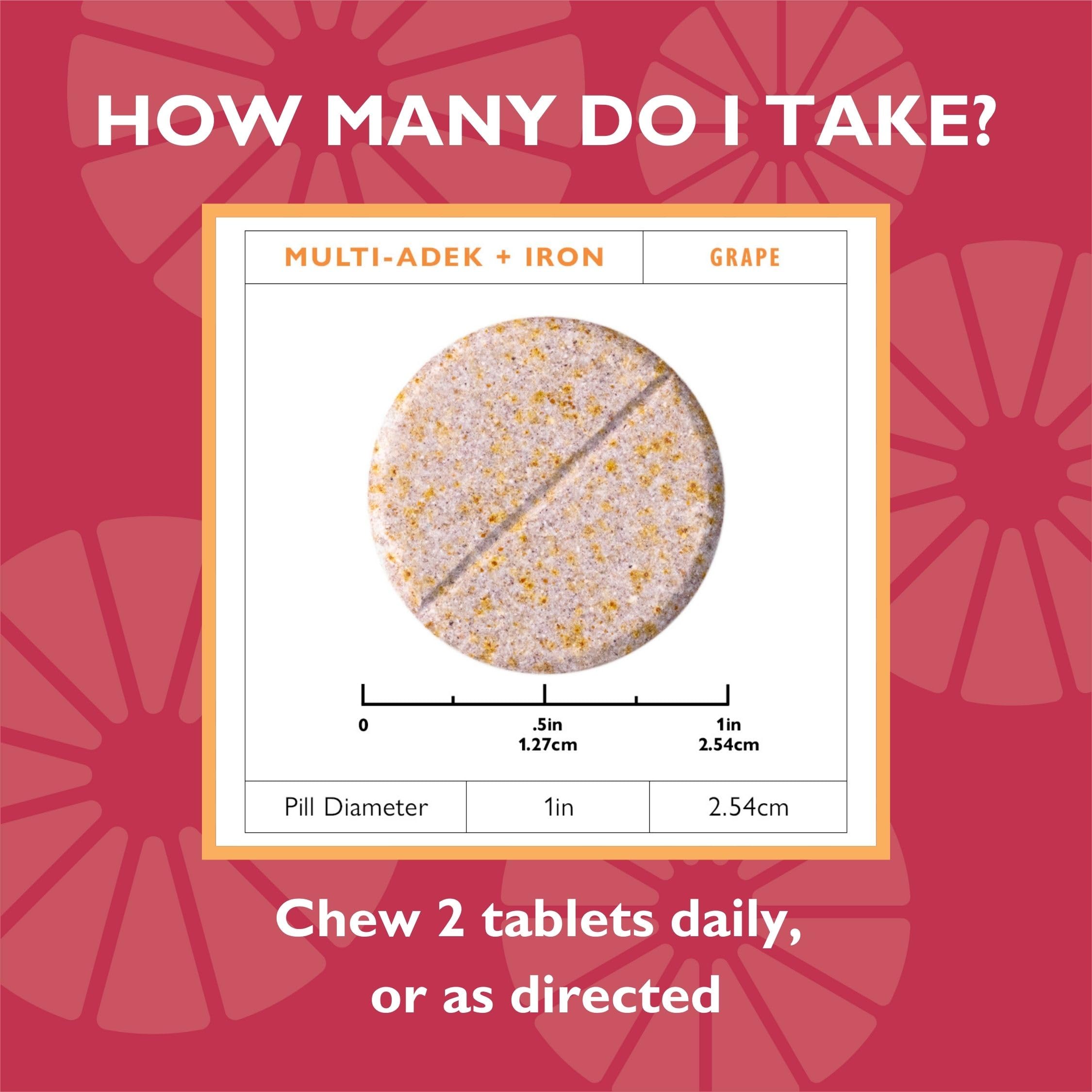 Celebrate Bariatric Multivitamin Chews displayed with a measuring spoon
