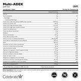 Celebrate Bariatric Multivitamin Chews nutritional information on the back