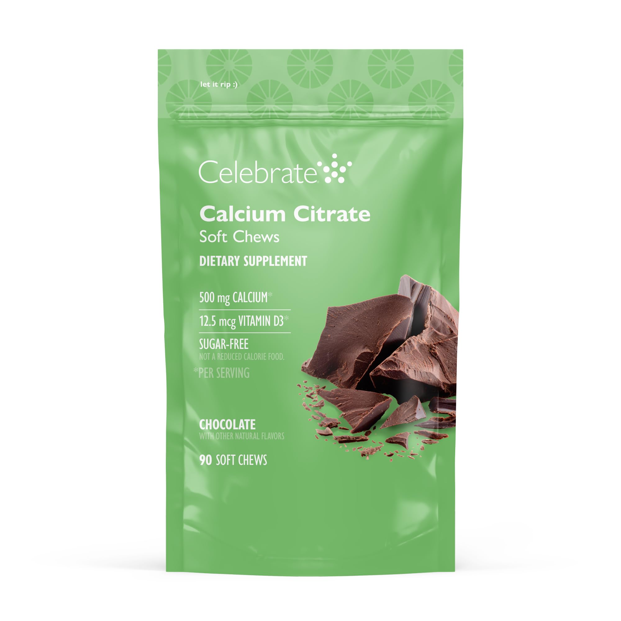 Celebrate Bariatric Supplements Calcium Citrate Chews 500mg front view