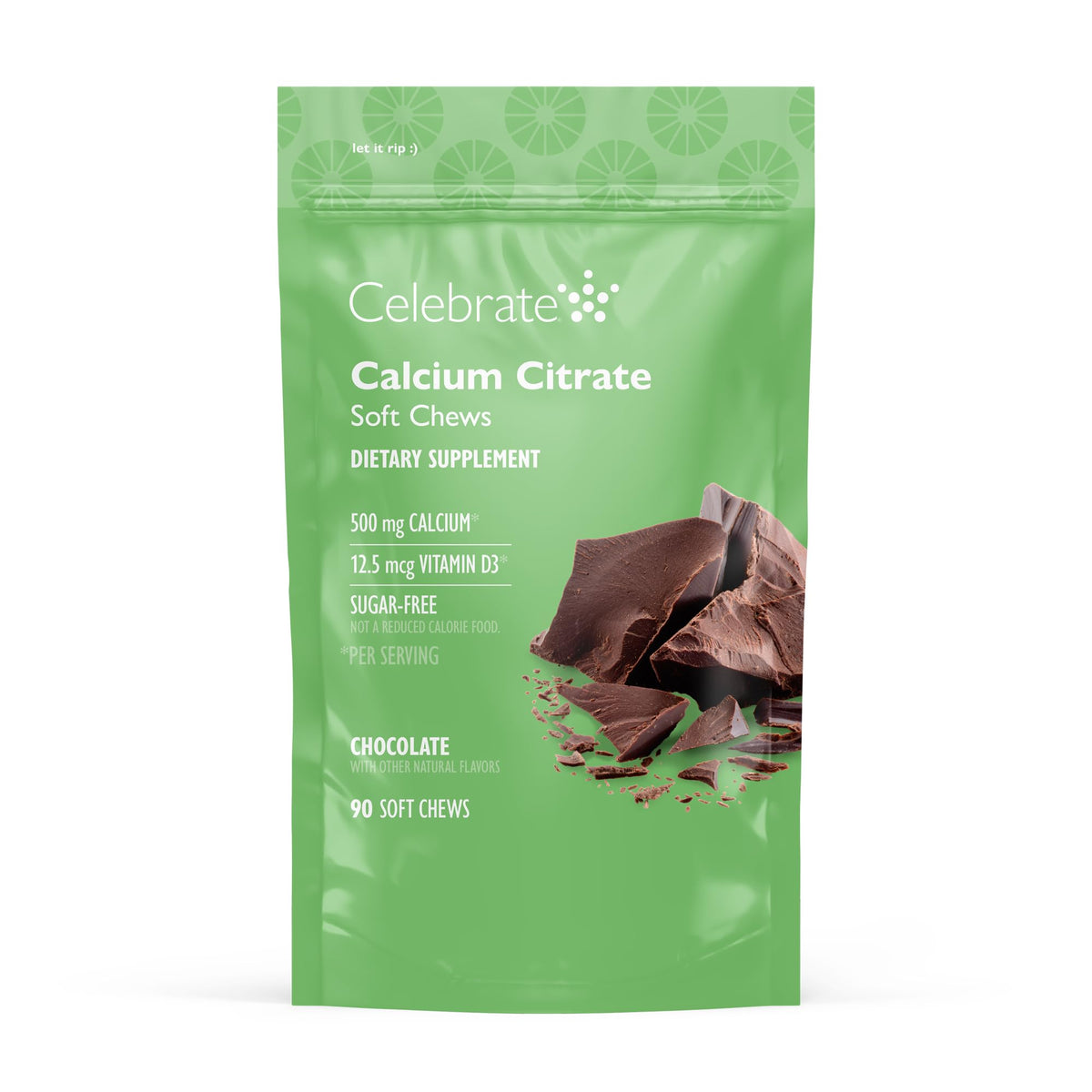 Celebrate Bariatric Supplements Calcium Citrate Chews 500mg front view