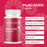 Celebrate Bariatric Supplements Multivitamin ADEK 45g back view