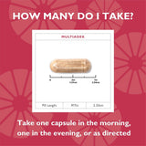 Celebrate Bariatric Supplements Multivitamin ADEK 45g capsules on a table