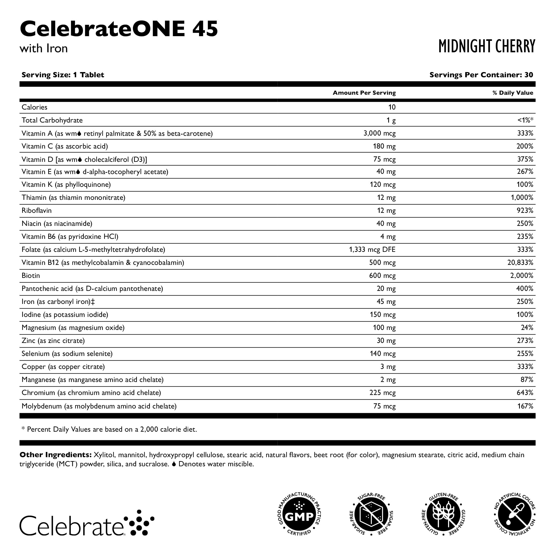 Celebrate Bariatric Supplements Multivitamins chewable tablet close-up