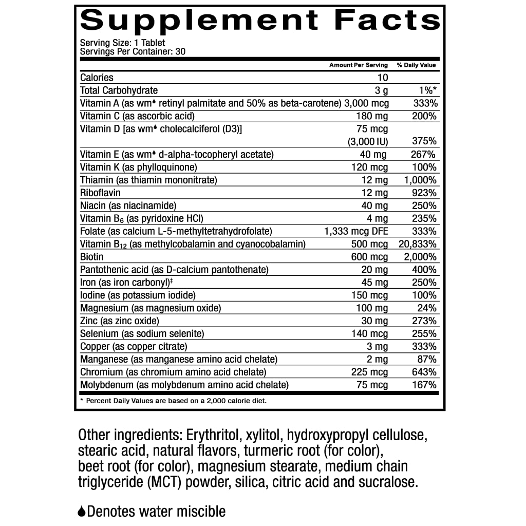 Celebrate Bariatric Supplements Multivitamins side view