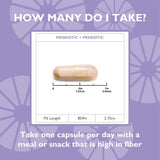 Celebrate Bariatric Supplements Probiotic + Prebiotic Capsules back view