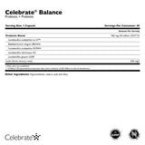 Celebrate Bariatric Supplements Probiotic + Prebiotic Capsules bottle with label