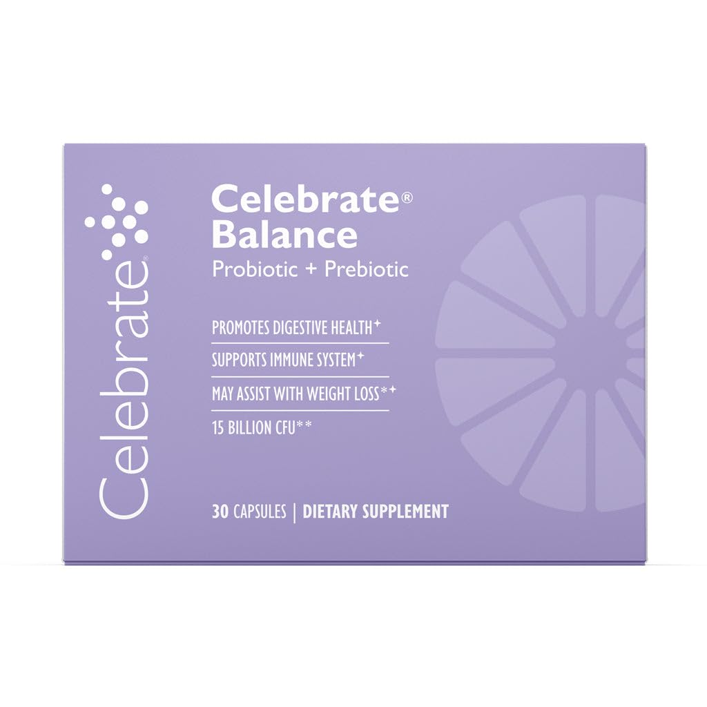 Celebrate Bariatric Supplements Probiotic + Prebiotic Capsules front view