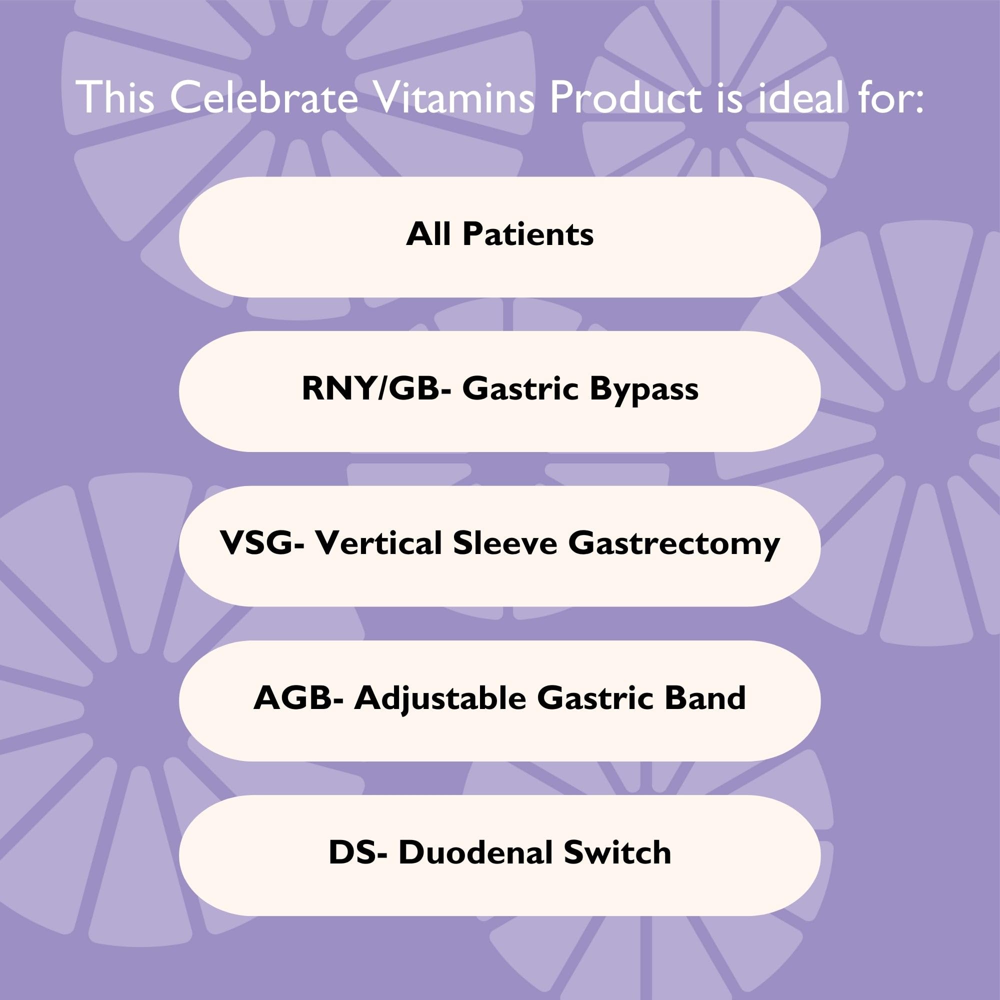 Celebrate Bariatric Supplements Probiotic + Prebiotic Capsules with ingredients list