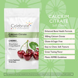 Celebrate Calcium Chews cherry flavour close-up