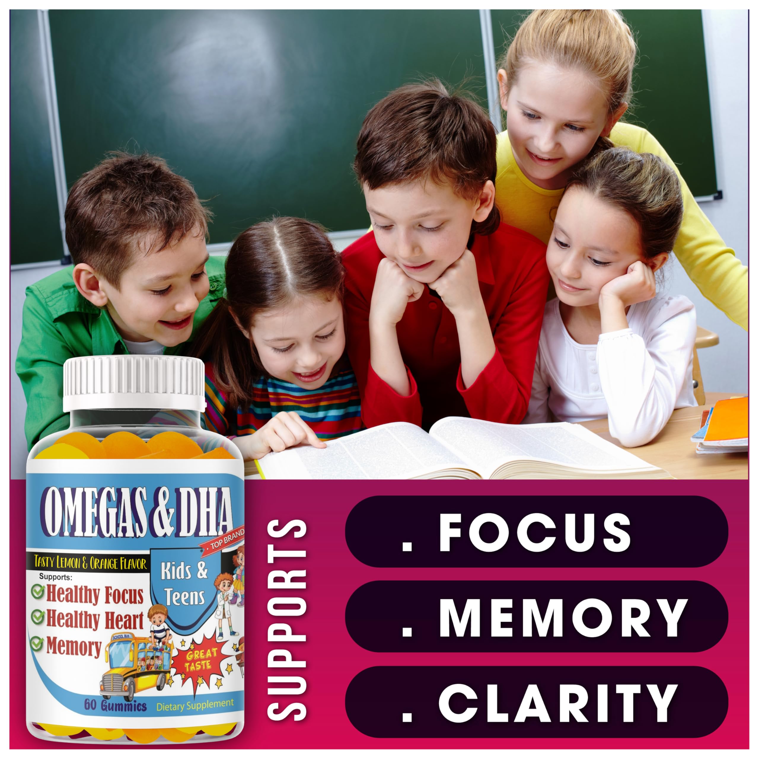 Celebrity LifeStyle Omega-3 Gummies for Kids packaging