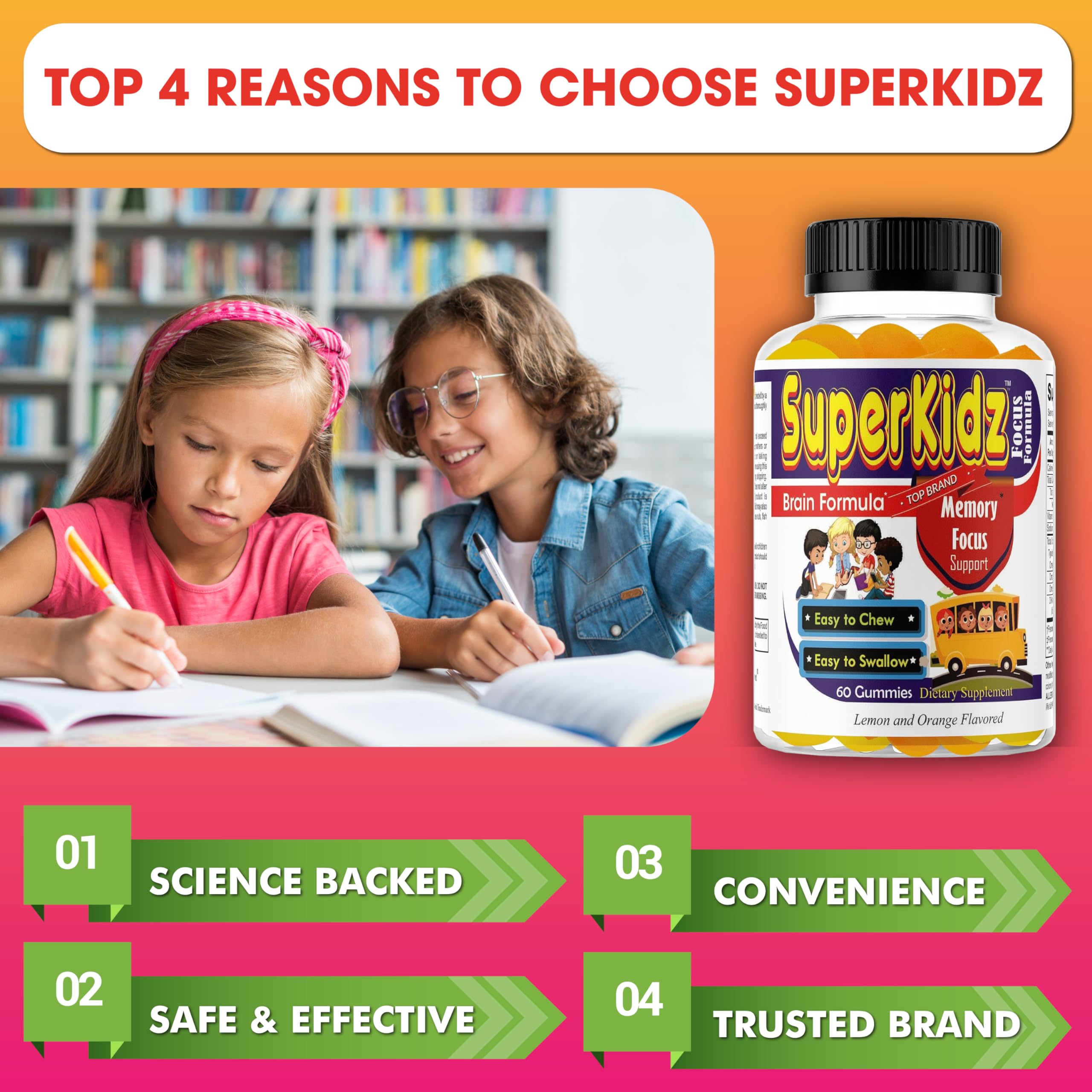 Celebrity LifeStyle Superkids Omega 3 DHA Gummies nutritional information
