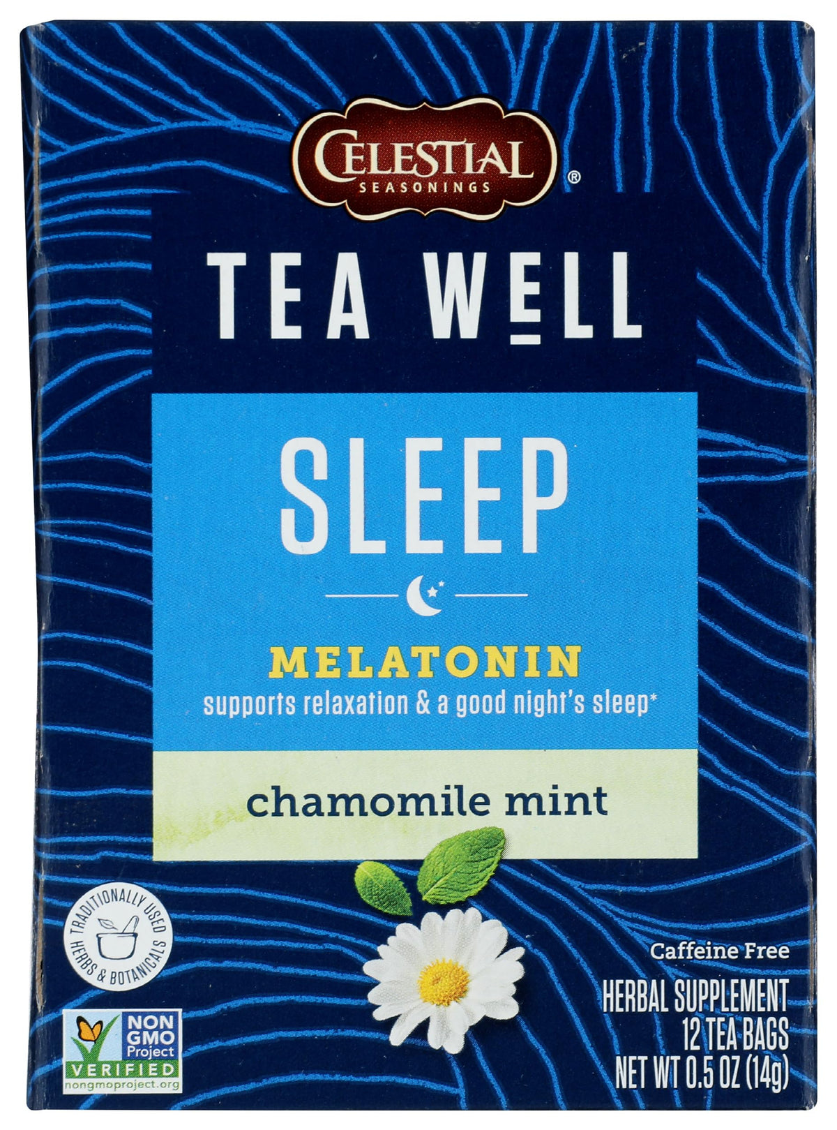 Celestial Seasonings Teawell Sleep Wellness Tea box front view