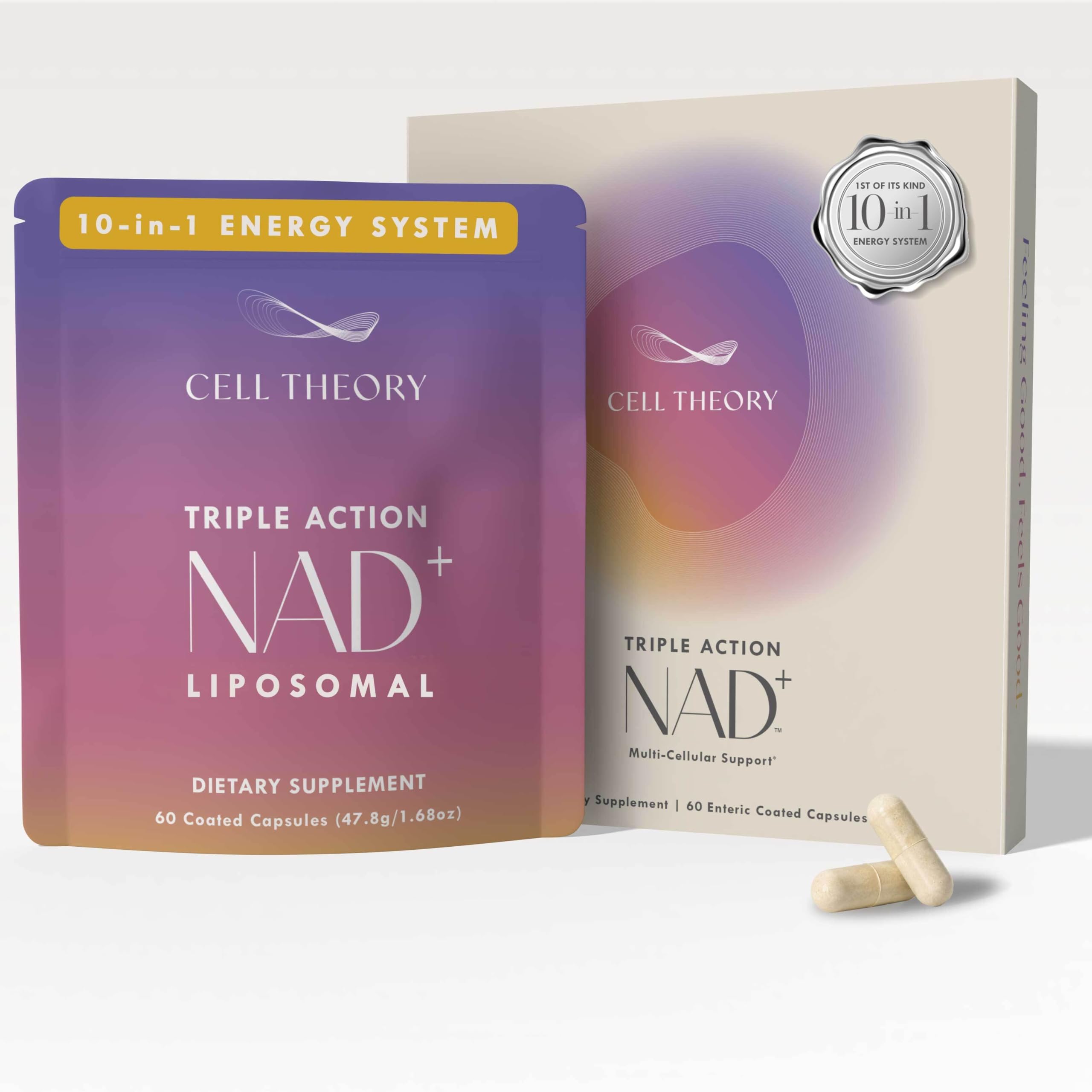 Cell Theory Resveratrol NAD+ Support Supplement bottle front view