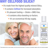 Cellfood Essential Silica liquid supplement side view with label