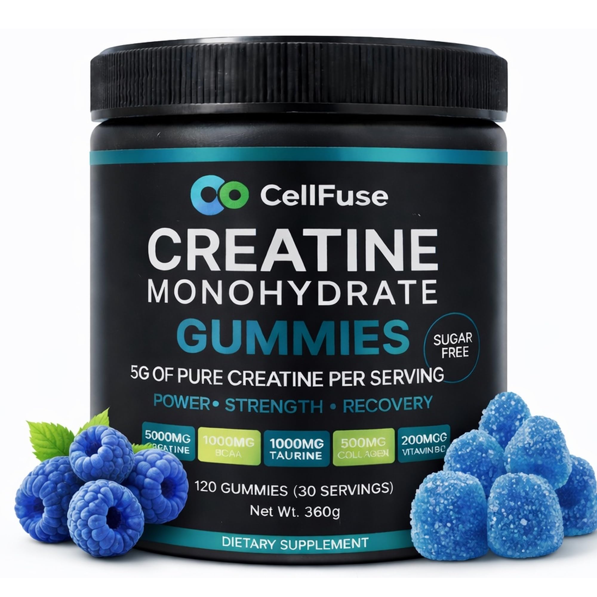 CellFuse Creatine Monohydrate+ Gummies 5000MG front view
