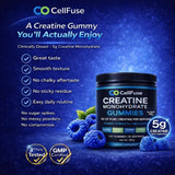 CellFuse Creatine Monohydrate+ Gummies bottle side view