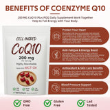 CellIngred CoQ10 softgels on a wooden table
