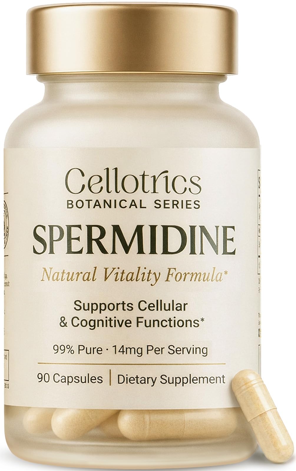 CELLOTRICS Spermidine 14mg 3HCl vegan capsules front view