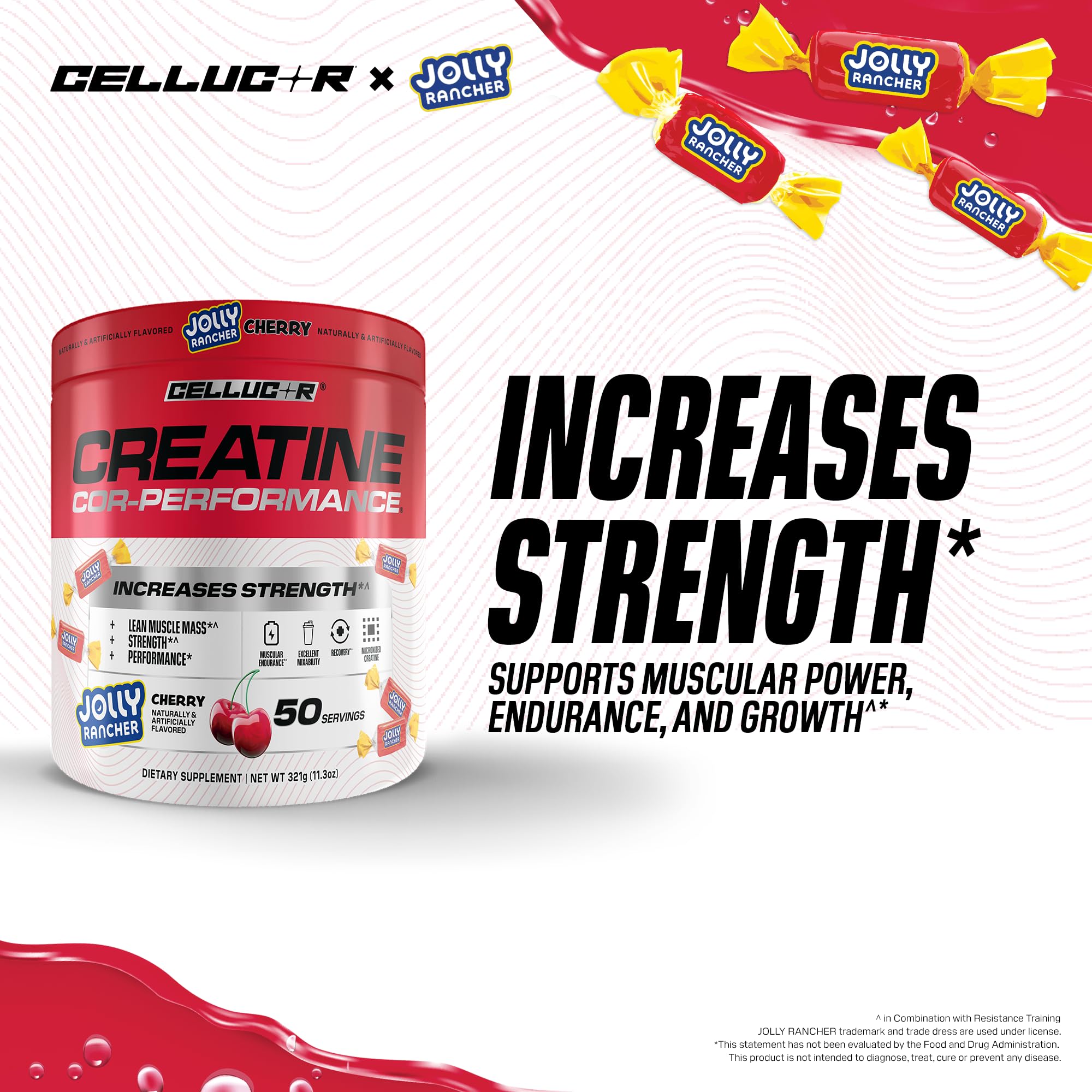 Cellucor COR-Performance Creatine 315g side view showing packaging