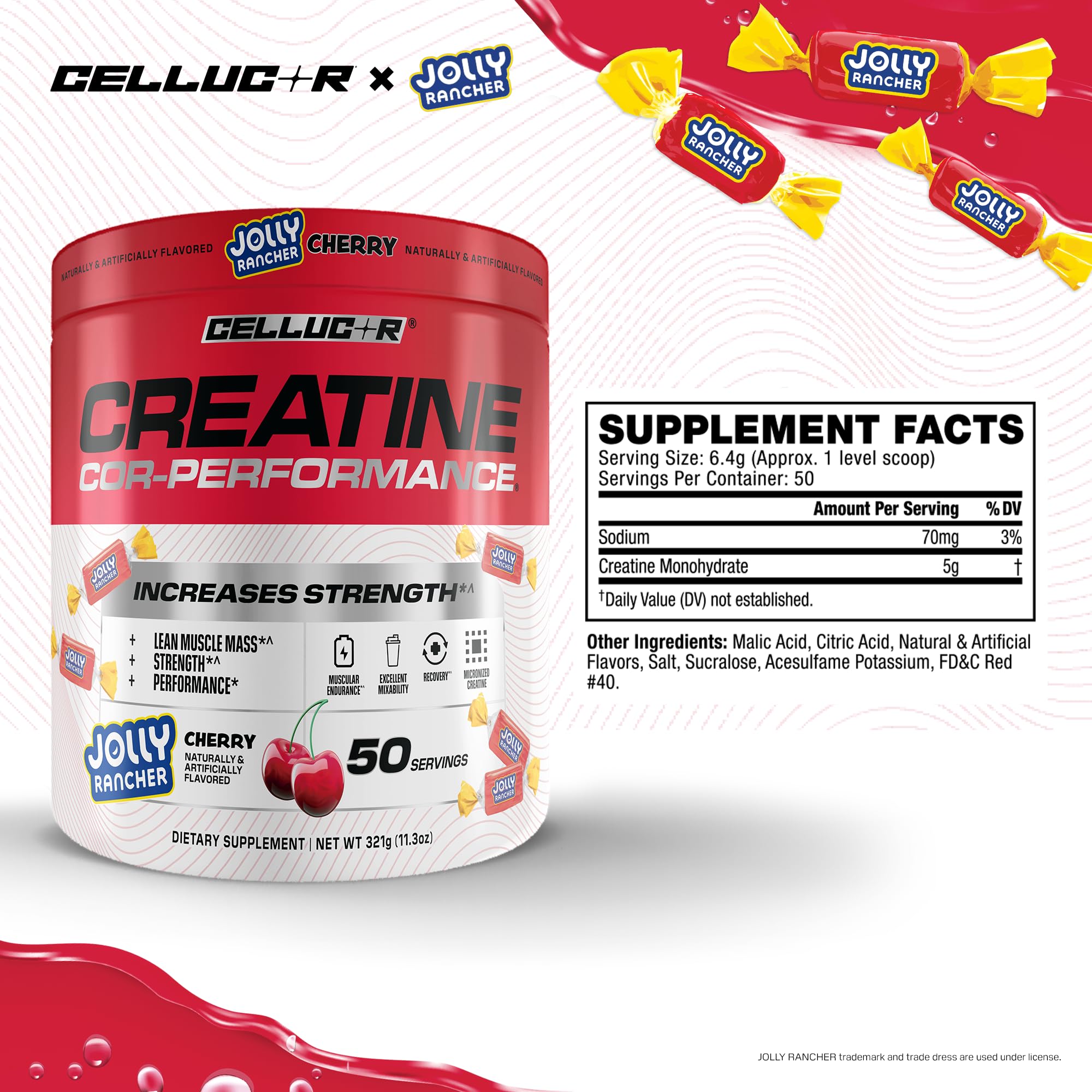 Cellucor COR-Performance Creatine 315g with other fitness supplements