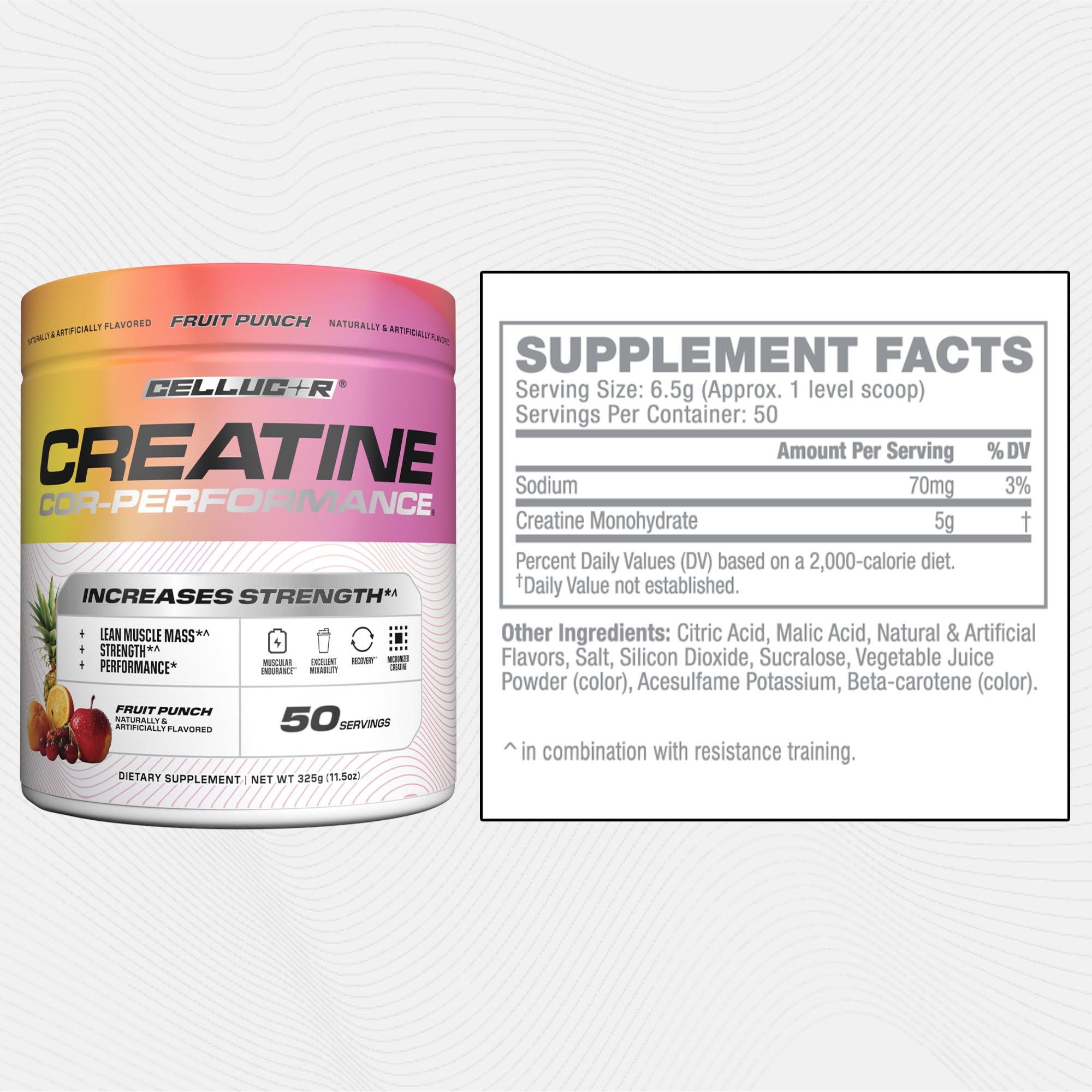 Cellucor COR-Performance Creatine 325g in a gym setting