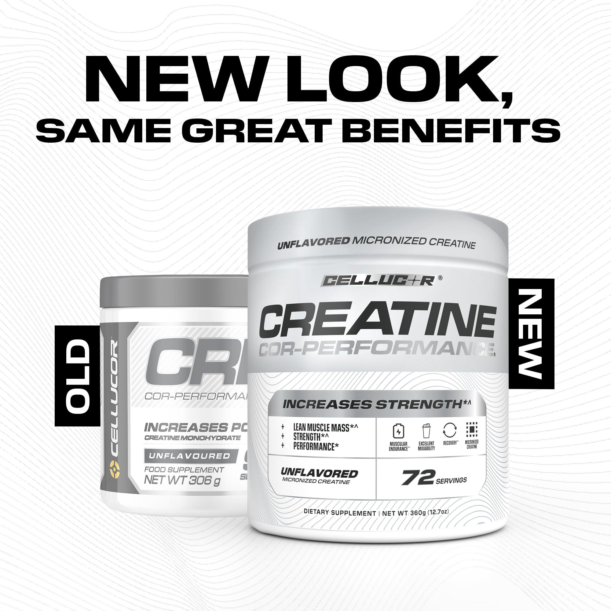 Cellucor COR-Performance Creatine 360g back view with nutritional information