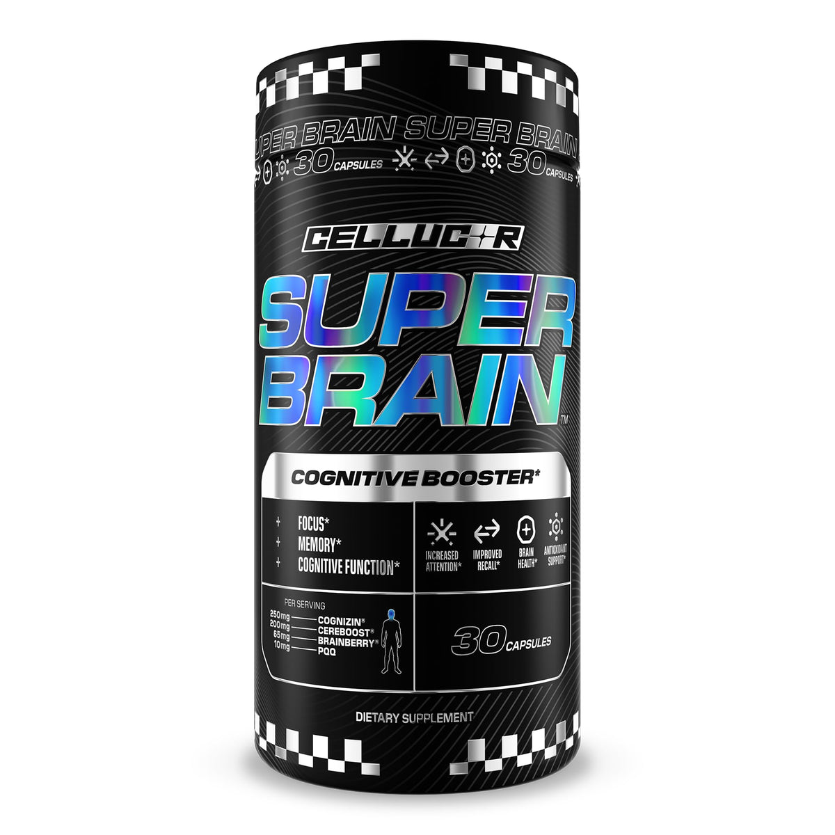 Cellucor Super Brain™ 60g supplement front view