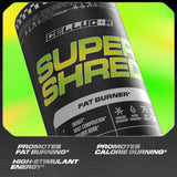 Cellucor Super Shred fat burner back view with ingredient list