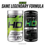 Cellucor SuperHD Thermogenic Fat Burner side view showing capsules