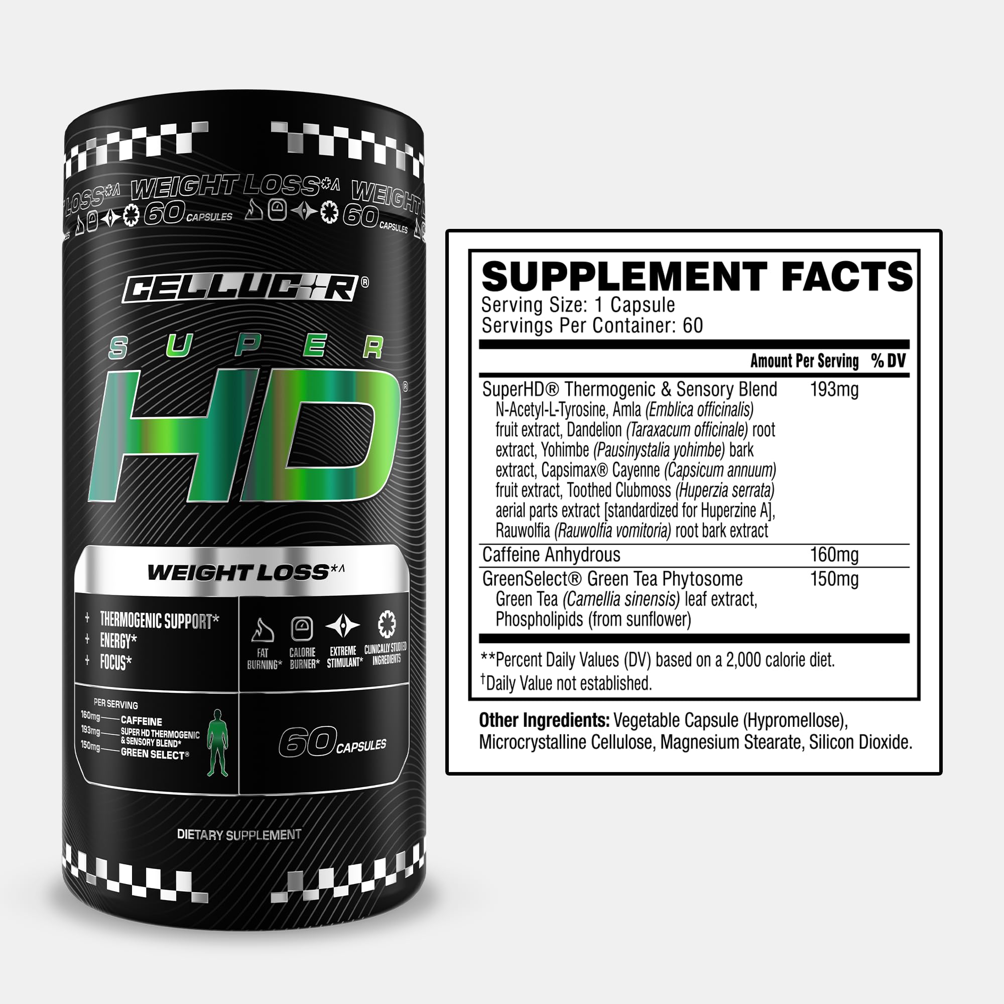 Cellucor SuperHD Thermogenic Fat Burner top view of the container